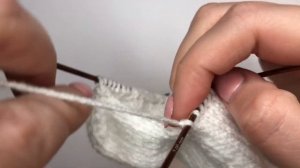 Носки спицами для новорожденных l Простые носки для малыша