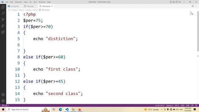 ElseIf Statement in PHP || PHP If Elseif Statement Tutorial || core php смотреть онлайн
