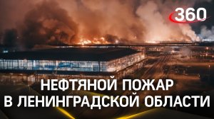Нефтяной пожар: терминал компании «Новатэк» полыхает в Усть-Луге Ленинградской области