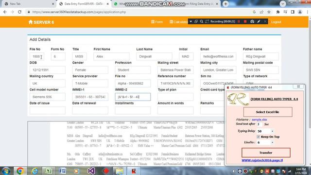 Form Filling Projects dataentry Automated Services 360 server autotyper 4.4 смотреть онлайн