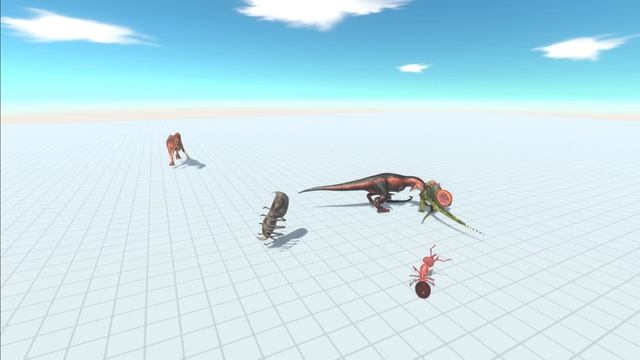 GIANT INVERTEBRATES Team vs CARNIVORE DINOSAURS Team - Animal Revolt Battle Simulator смотреть онлайн