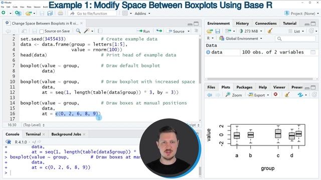 Change Space Between Boxplots in R (2 Examples) | Base R & ggplot2 | Draw Boxes at Manual Positions смотреть онлайн