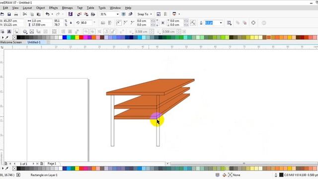 How to use Extrude tool in coreldraw x7, How to Draw Table Sample, How to Design table смотреть онлайн
