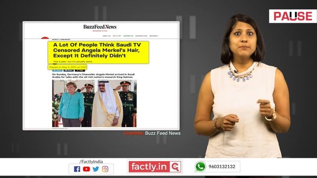 Was Angela Merkel's Hair Pixelated by Saudi Media? || Factly смотреть онлайн