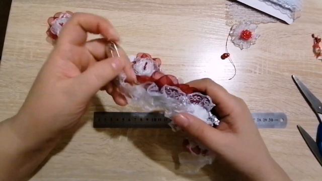 Украшение на гульку из органзы 2,5 сантиметра. смотреть онлайн