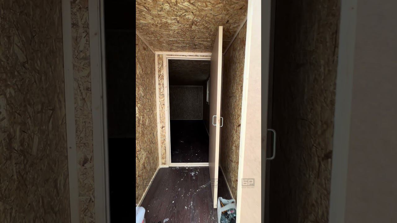 Бытовка БК-3 в OSB с боковым окном смотреть онлайн