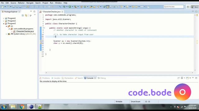 Determining Whether The Character Is Vowel Or Consonant In Java | Switch Example | Code Bode смотреть онлайн