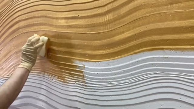 Декоративная штукатурка с применением кельмы Калахари от компании Clavel. Техника нанесения Малахит смотреть онлайн