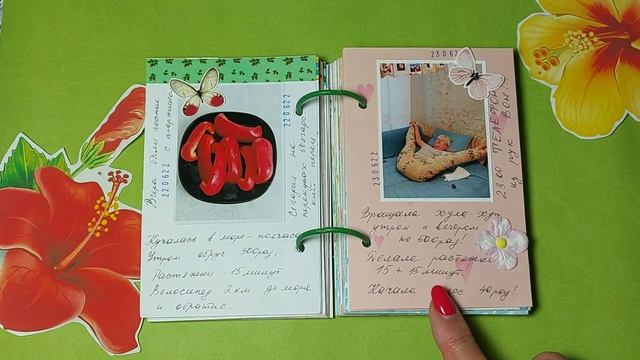 #дневник здоровья ❤️☀️летний #миник Вторые две недели. #скрапбукинг #миниальбом