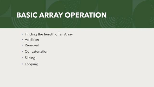 ARRAY using Python смотреть онлайн