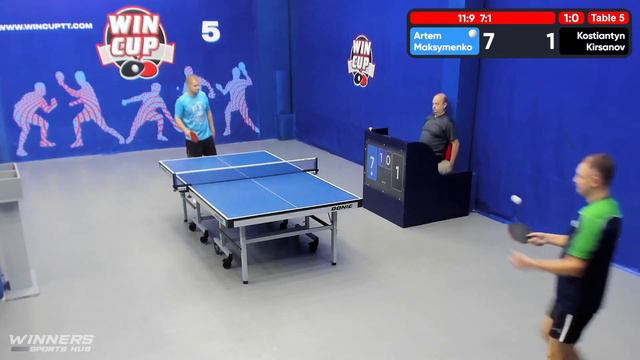 15:30 Максименко Артём 3-0 Кирсанов Константин стол 5 ЮГ-4 18.07.22 смотреть онлайн