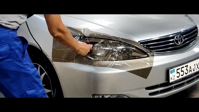 Камри-30: защита фар бронепленкой своими руками #camry #toyota #камри #тойота #авто #астана #2az смотреть онлайн
