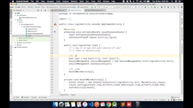 Session in Android app using SharedPreference | Android Studio Tutorial смотреть онлайн