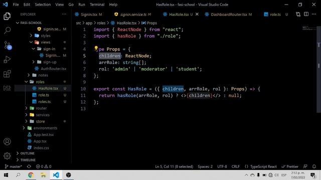 implementando roles en react typescript смотреть онлайн
