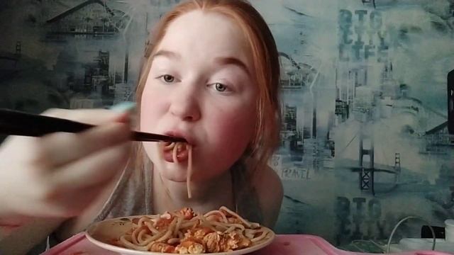 МУКБАНГ. паста Баланьезе.... смотреть онлайн