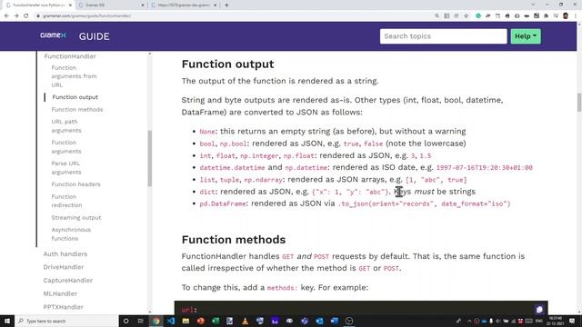 Gramex FunctionHandler Function output смотреть онлайн