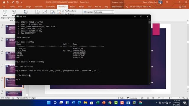 HOW TO INSERT DATA INTO A TABLE IN ORACLE SQL BASHCOMTECH смотреть онлайн