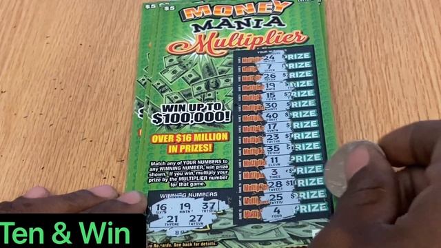10 $5 MONEY MANIA MULTIPLIER MO. LOTTERY SCRATCHERS = MONEY MANIA ? PRIZESS! смотреть онлайн