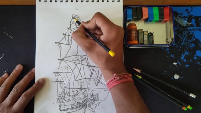 Pencil sketch Ship | step by step tutorial смотреть онлайн