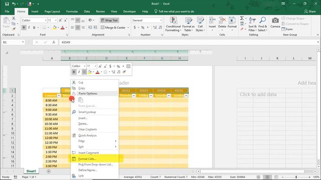 How to Make a Weekly Schedule in Excel - Tutorial смотреть онлайн