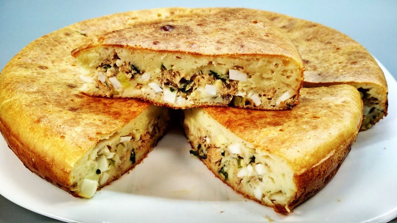 Рецепт идеального теста для заливных пирогов. Быстрый заливной пирог с рыбой/рыбными консервами смотреть онлайн