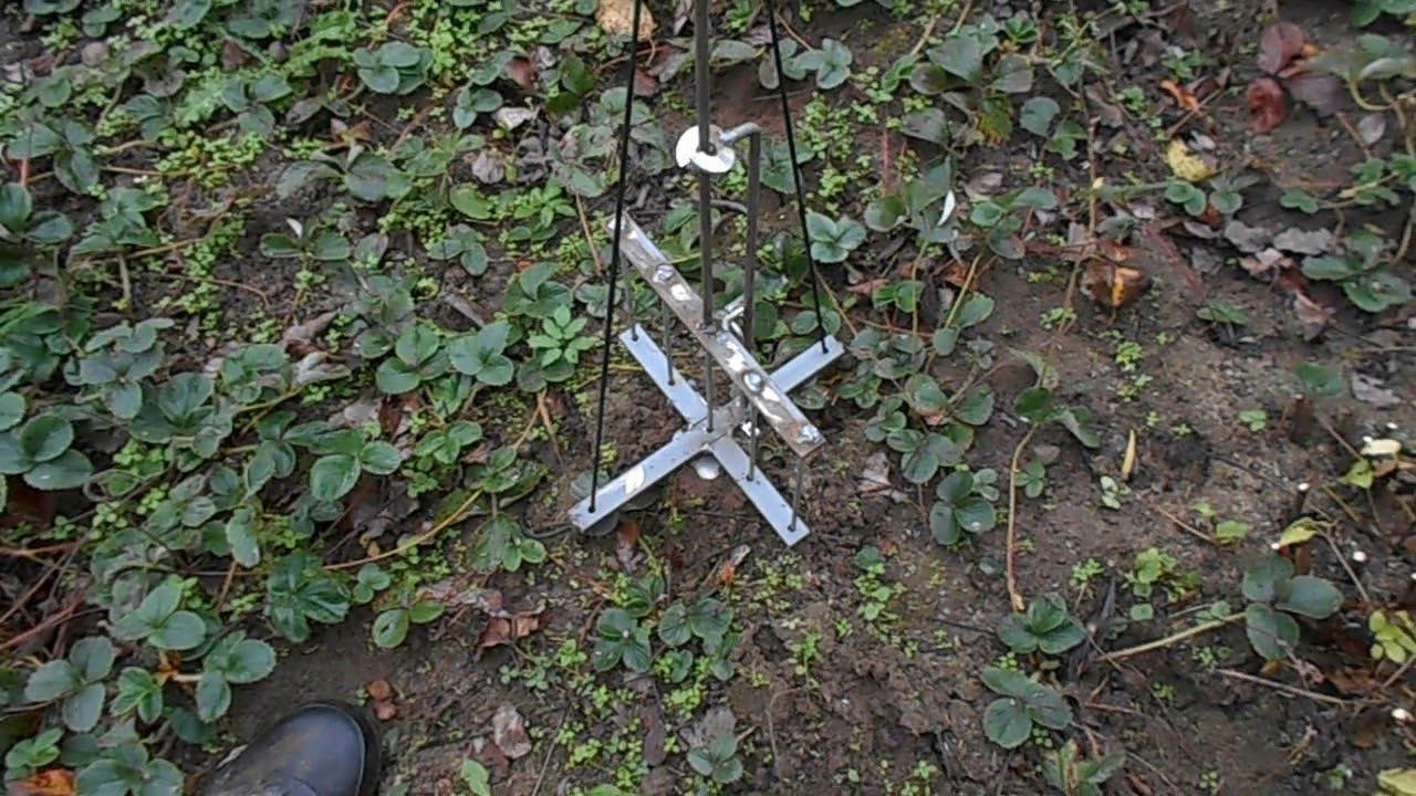 Как поймать крота. Кротоловка. Как избавиться от кротов.Кроты на участке. Кротобой. Видео № 5.