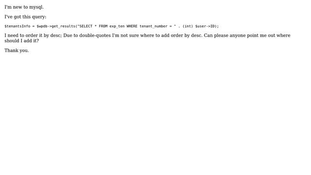 Wordpress: MySQL query order by смотреть онлайн