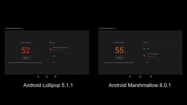 Nvidia Shield K1 Antutu Benchmark - Lollipop vs Marshmallow смотреть онлайн