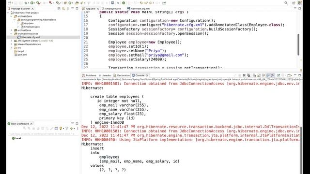 CRUD Operations using Hibernate | How to Create Entitiy, Session & SessionFactory ? #hibernate смотреть онлайн