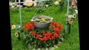 Маленькие клумбы Как  оформить такие  клумбы своими руками