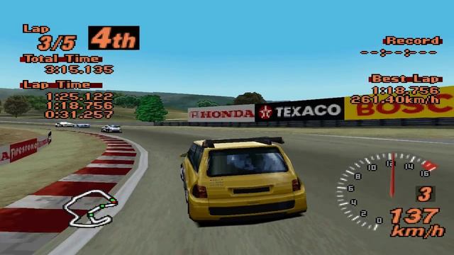 Gran Turismo 2 - Laguna Seca Raceway - Renault Escape F1 - ePSXe 1.8.0 смотреть онлайн