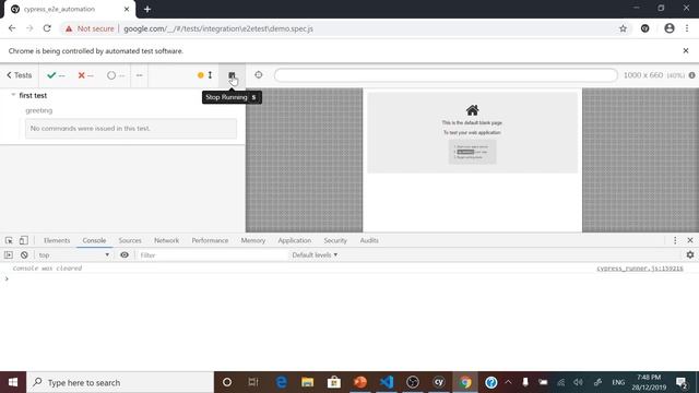 Cypress Tutorial for Beginners Running first test part 4 смотреть онлайн