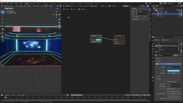 Modeling a Television News Studio | Blender 3.1 смотреть онлайн