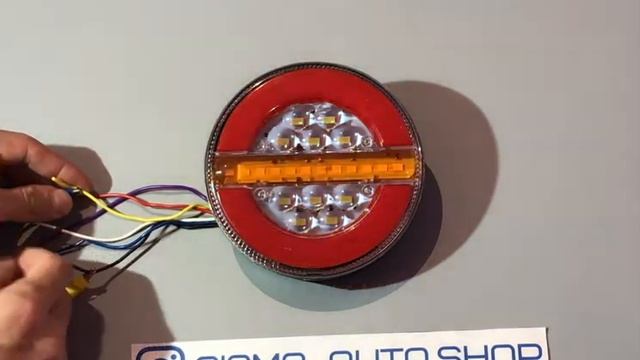 Универсальные светодиодные круглые задние фонари LED 24в смотреть онлайн