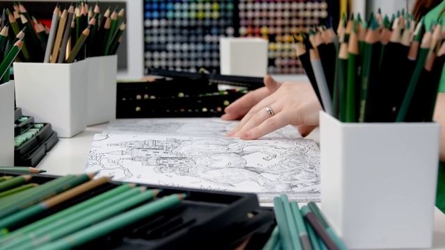 Coloring Using ONLY GREEN Pencils! смотреть онлайн