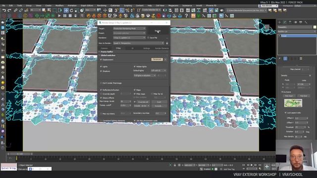 FOREST PACK GRASS EDGE | VRay 5 3Ds Max 2022 смотреть онлайн