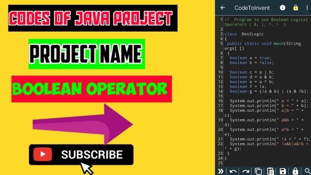 Boolean operator project in Java ? // Java project смотреть онлайн