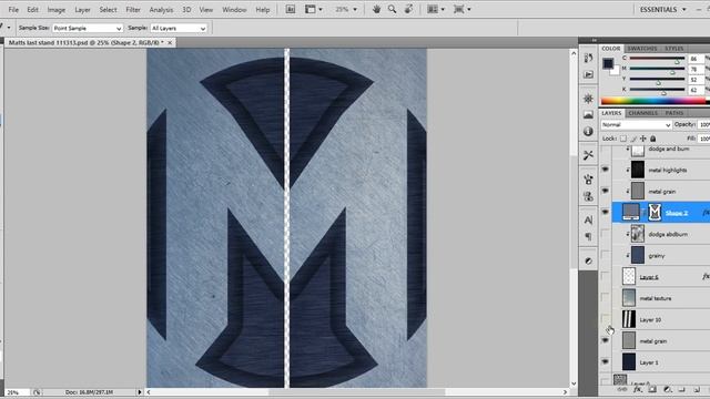 X-MEN movie logo | PHOTOSHOP tutorial creating a great metal texture effect with a custom initial смотреть онлайн