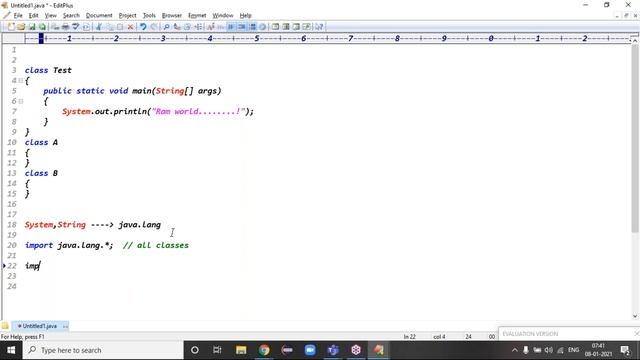 CORE JAVA tutorials || Demo - 3 || by Mr. Ram On 08-01-2021 @7AM смотреть онлайн