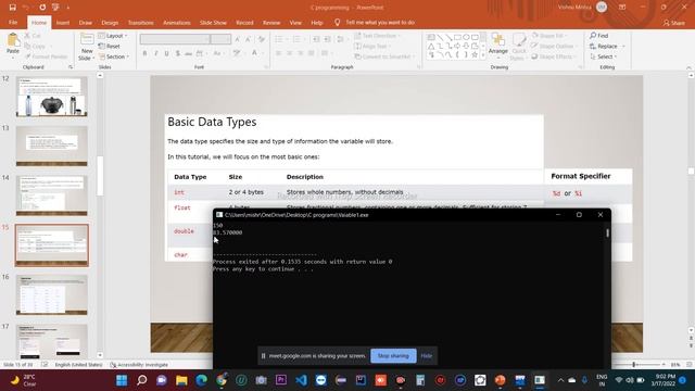 Day2 (Variables, data types, format specifiers) смотреть онлайн