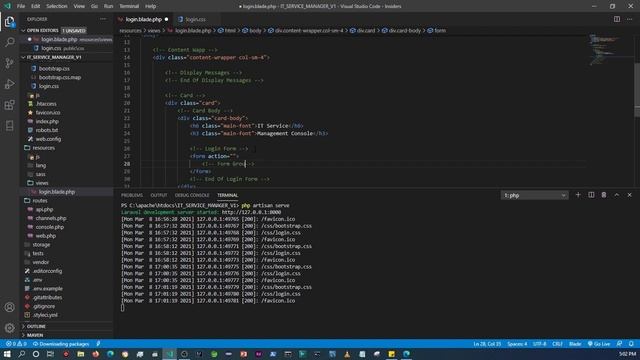 2 GET TO KNOW LARAVEL IT SERVICE MANAGER LOGIN FORM DESIGN AND FORM VALIDATIONS смотреть онлайн