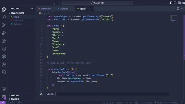 Building a Dynamic Search Bar in JavaScript | Step-by-Step Tutorial смотреть онлайн