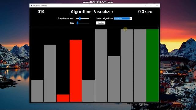 Bubble sort visualization using python3 and Tkinter смотреть онлайн