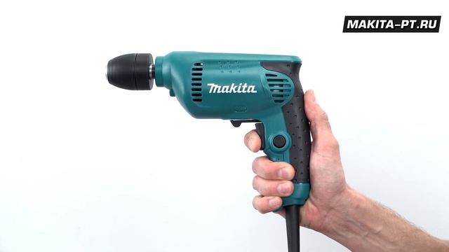 Makita 6413 Компактная безударная дрель мощностью 450 Вт для строительных и ремонтных работ смотреть онлайн