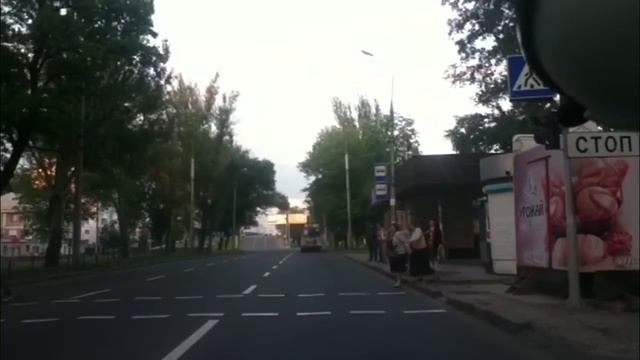 Вечерний Донецк, вид из авто смотреть онлайн