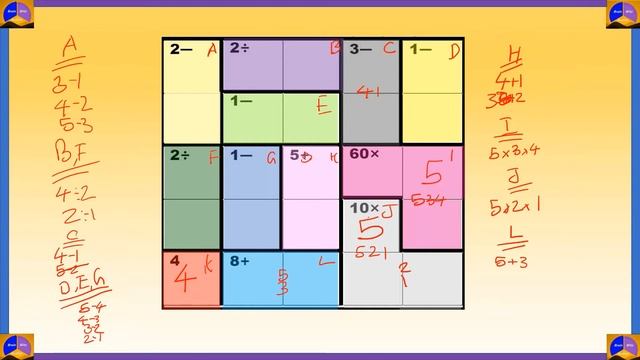 MATHDOKU - PUZZLE - 5X5 - SET - 03 /Tutorials /Tips and Tricks (HOW TO SOLVE SIMILAR KENKEN PUZZLES смотреть онлайн