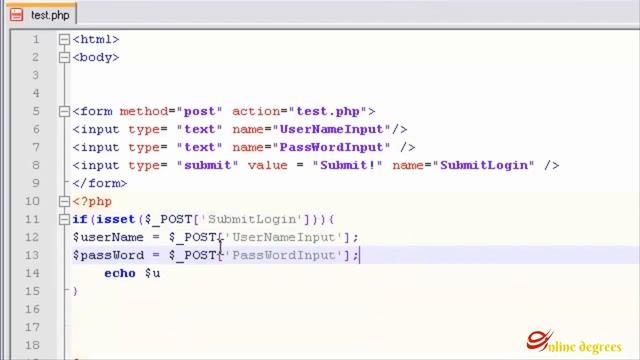 Online Degrees: PHP Online 14 ~ Login Form 1 PHP isset function, Starting Login Form смотреть онлайн