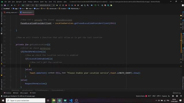 Android studio and Kotlin tutorial get Current Location : Latitude,Longitude and Adress смотреть онлайн