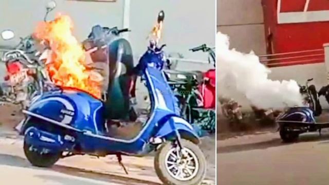 Ev on fire?electric scooter catching fire⚡viral videos?latest electric bikes?इलेक्ट्रिक स्कूटर ? 7 смотреть онлайн