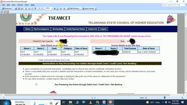 TS ICET 2021 SLOT BOOKING & CERTIFICATE VERICATION PROCESS смотреть онлайн